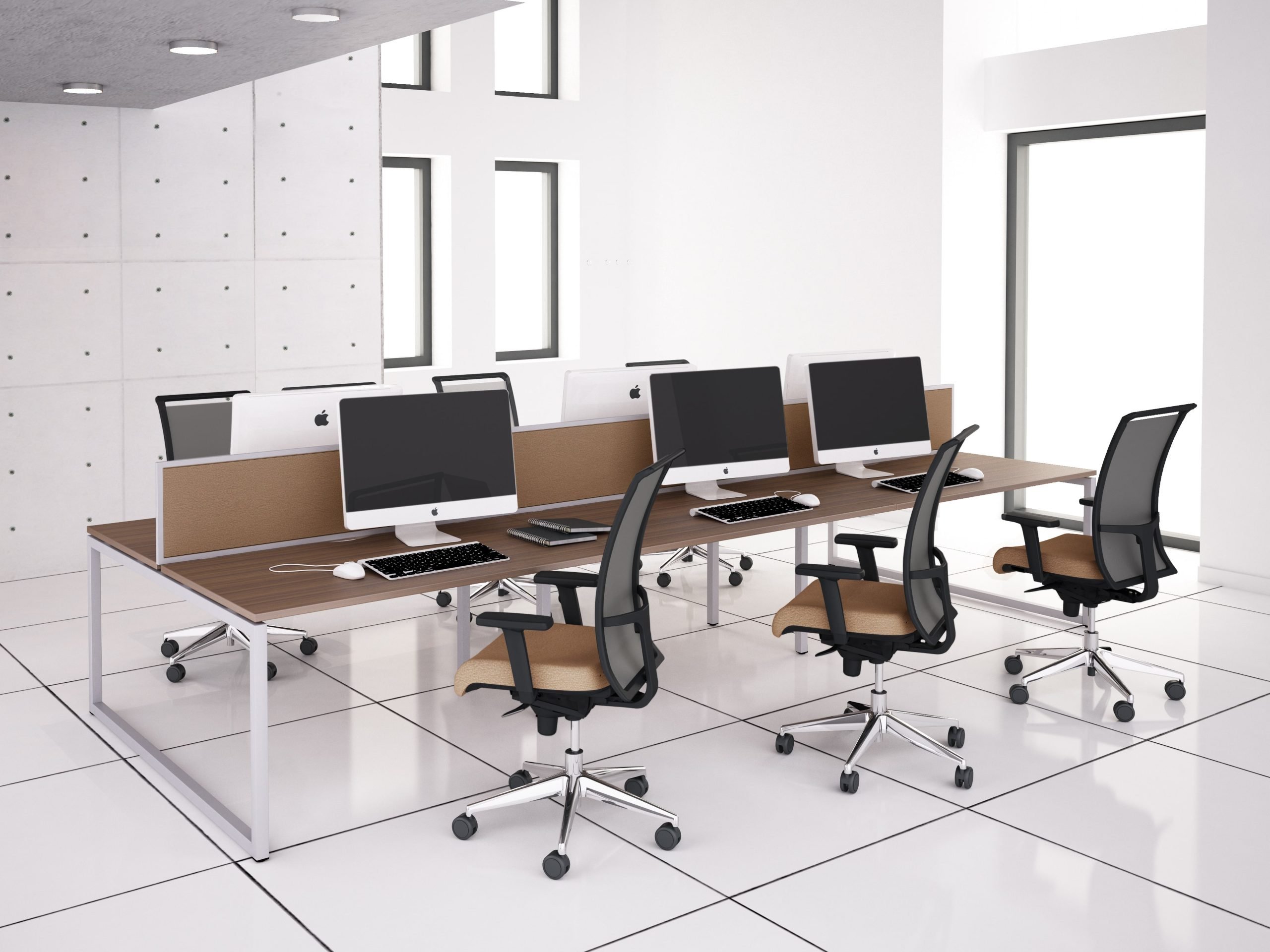 Delta Hooped Leg Bench Desks - Image 2