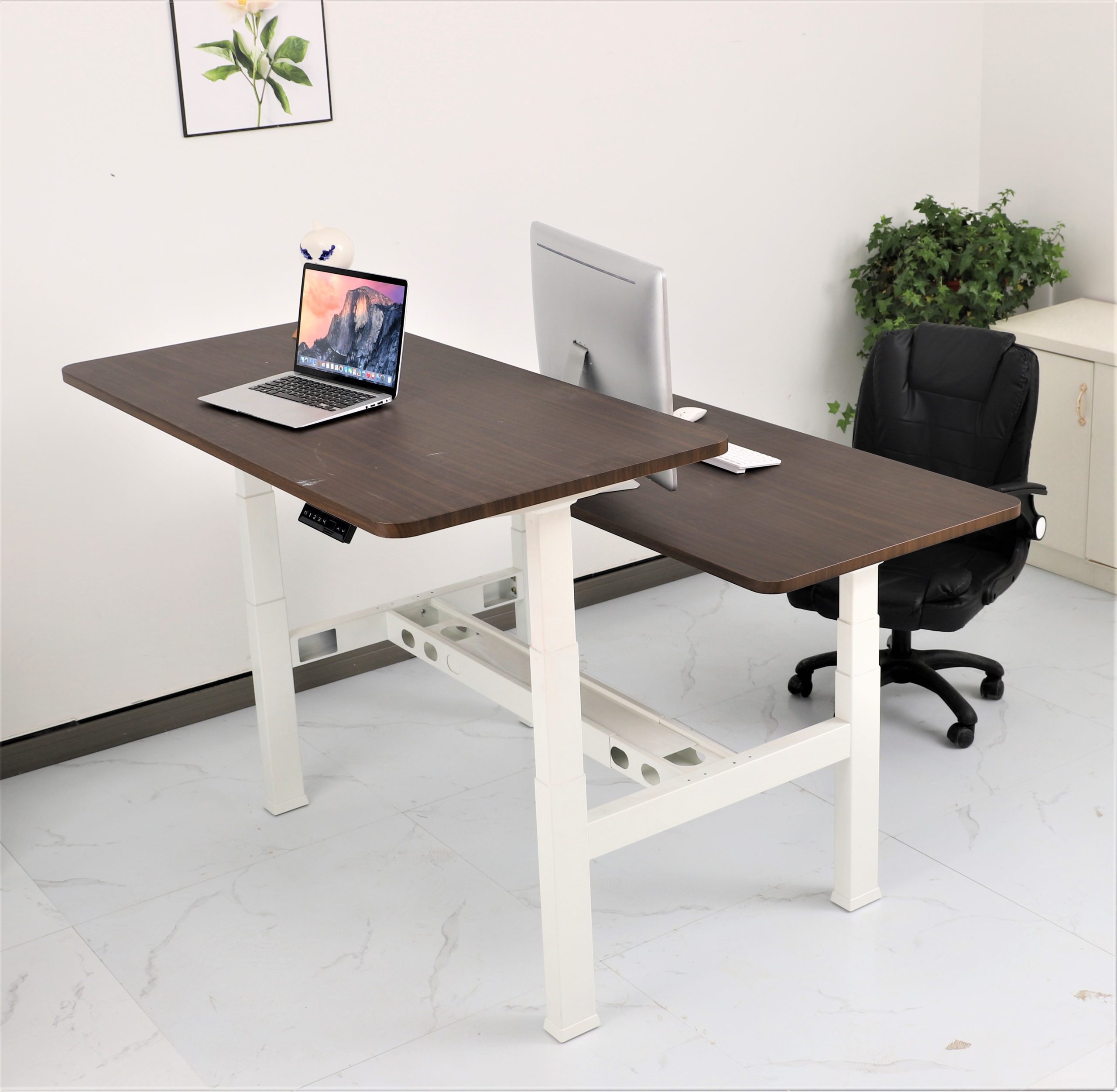 Back to Back Electric Standing Desk Workstation - Image 3