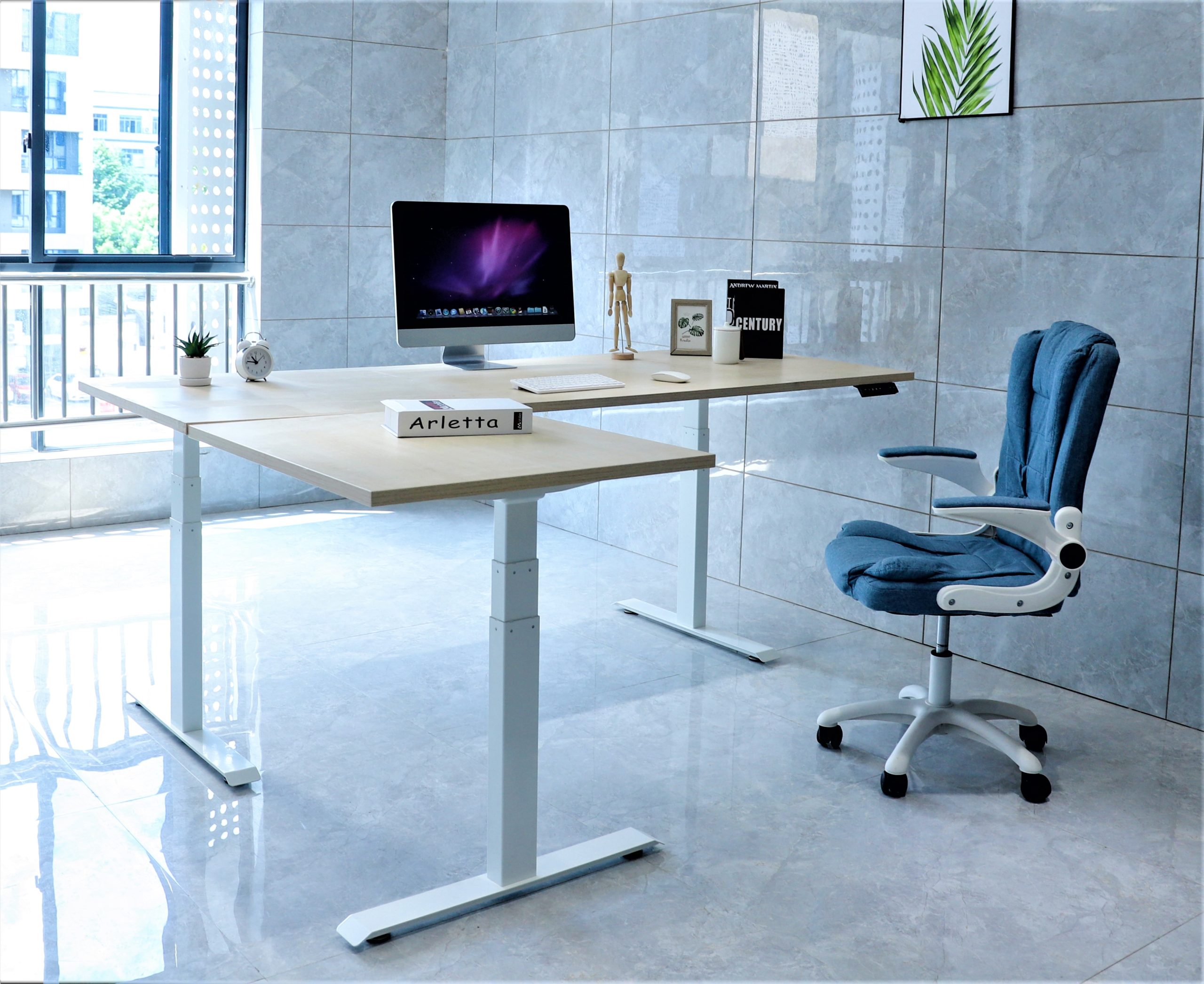 90-Degree E7 Electric Standing Desk Workstation - Image 4