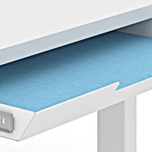 Metal Drawer with Lock - White