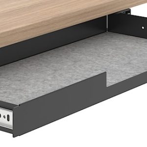 Metal Drawer with Lock - Black