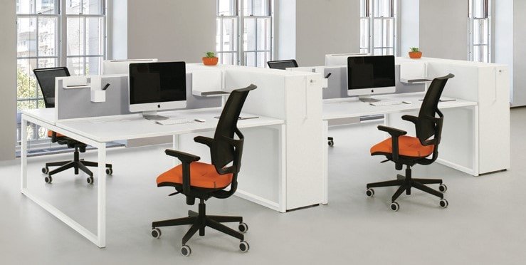 Delta Hooped Leg Bench Desks - Image 6