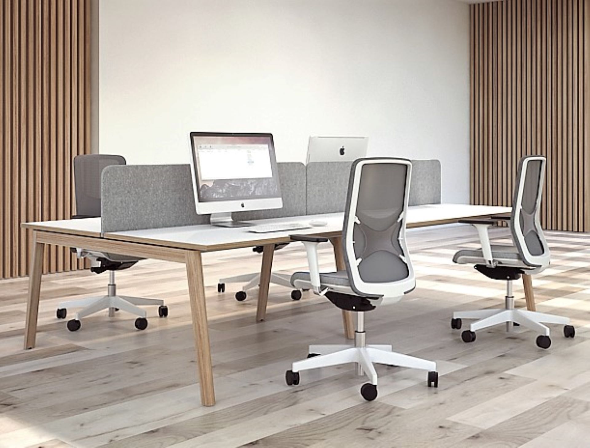 Delta Wood Back to Back Bench Desks: Style, Function - Image 8