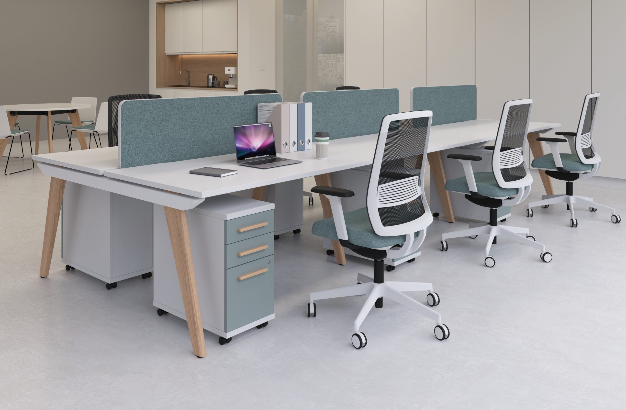 Evo Oak Bench Modular Desking Range, For Modern Offices - Image 4