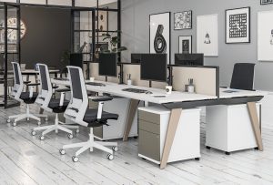 Evolve Wooden Bench – Stylish Wooden Tops and Vibrant Coloured Legs.