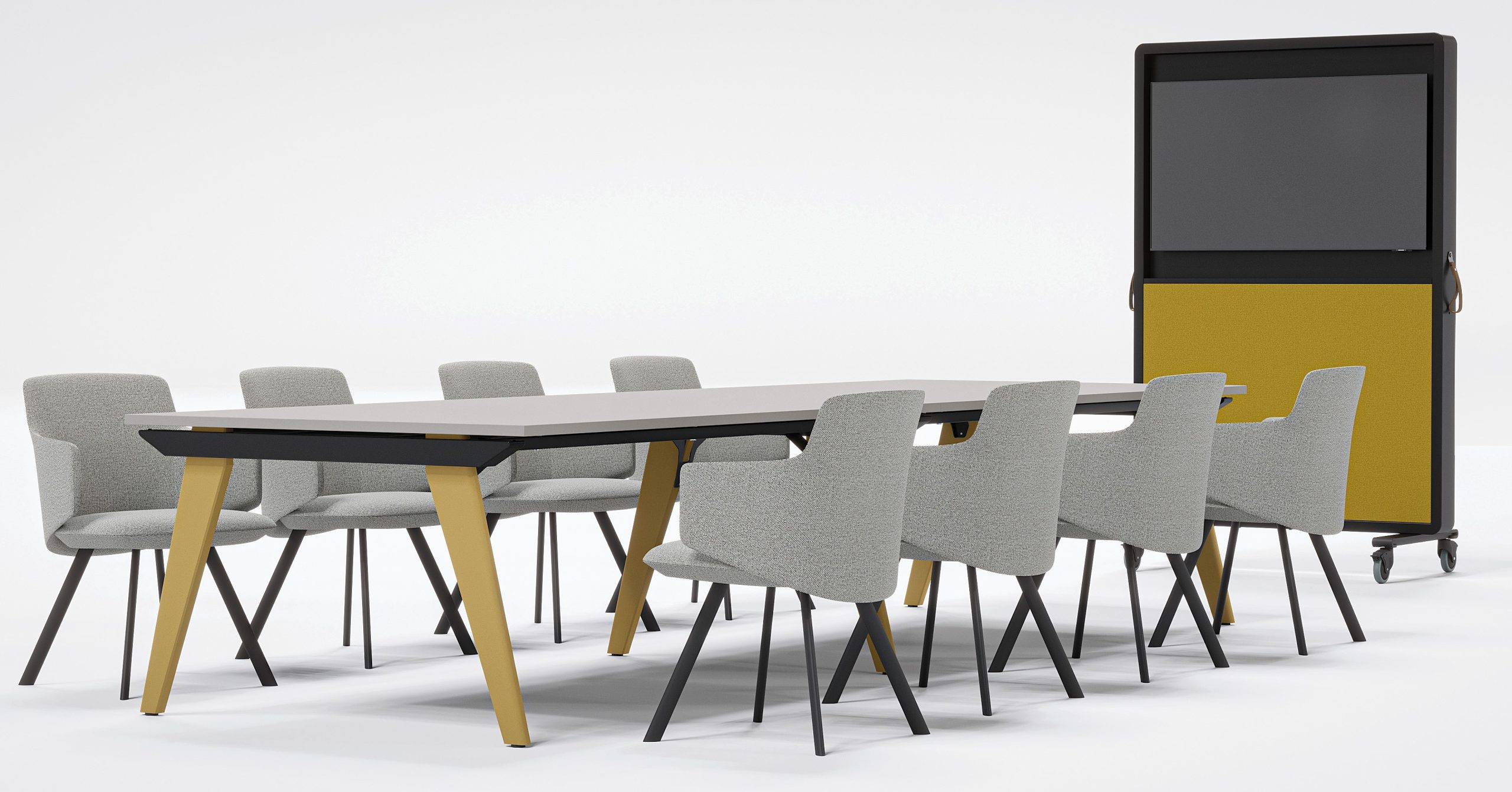 Rectangular Boardroom & Meeting Tables Wooden Tapered Leg Design - Image 6