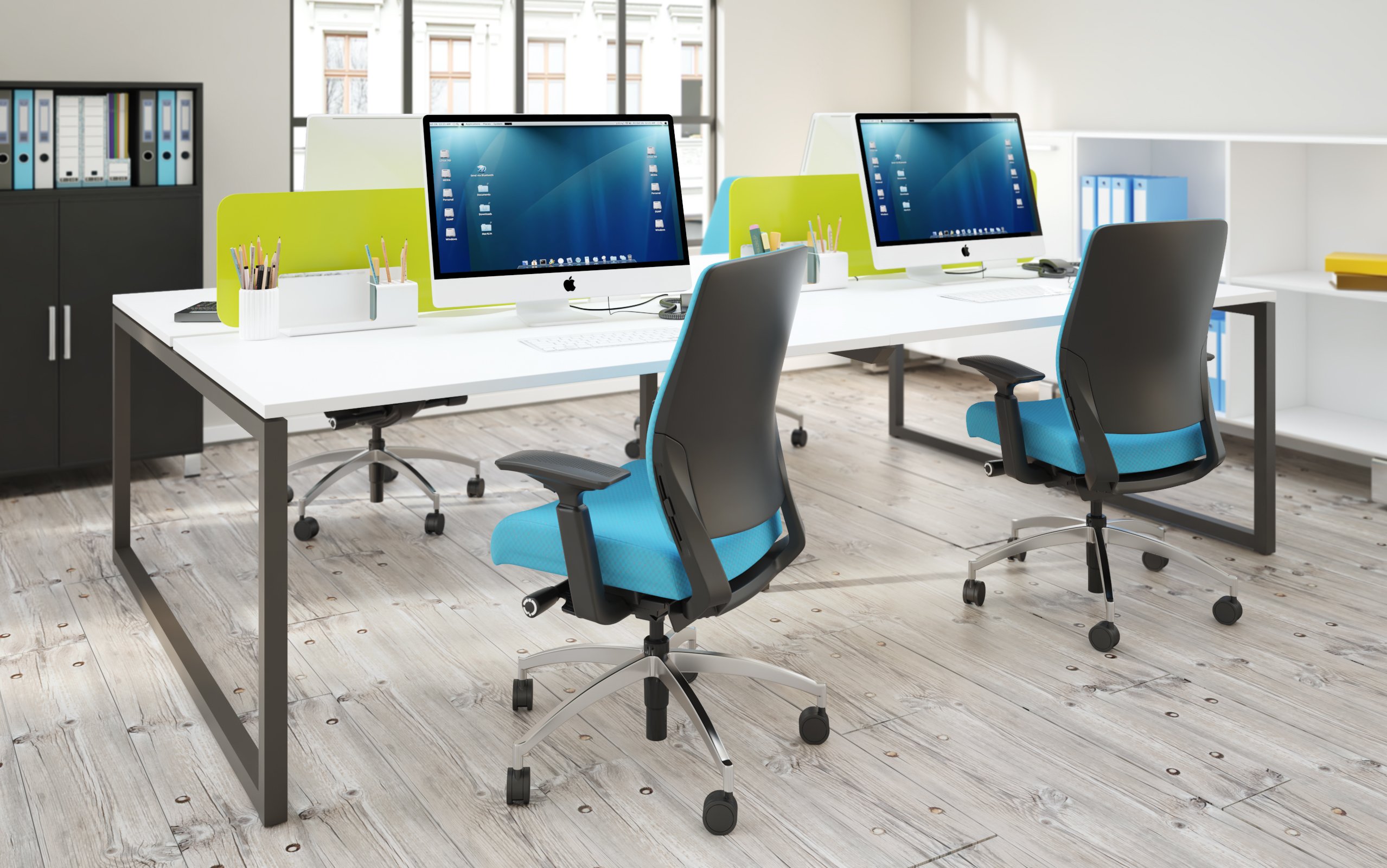 Delta Hooped Leg Bench Desks - Image 7