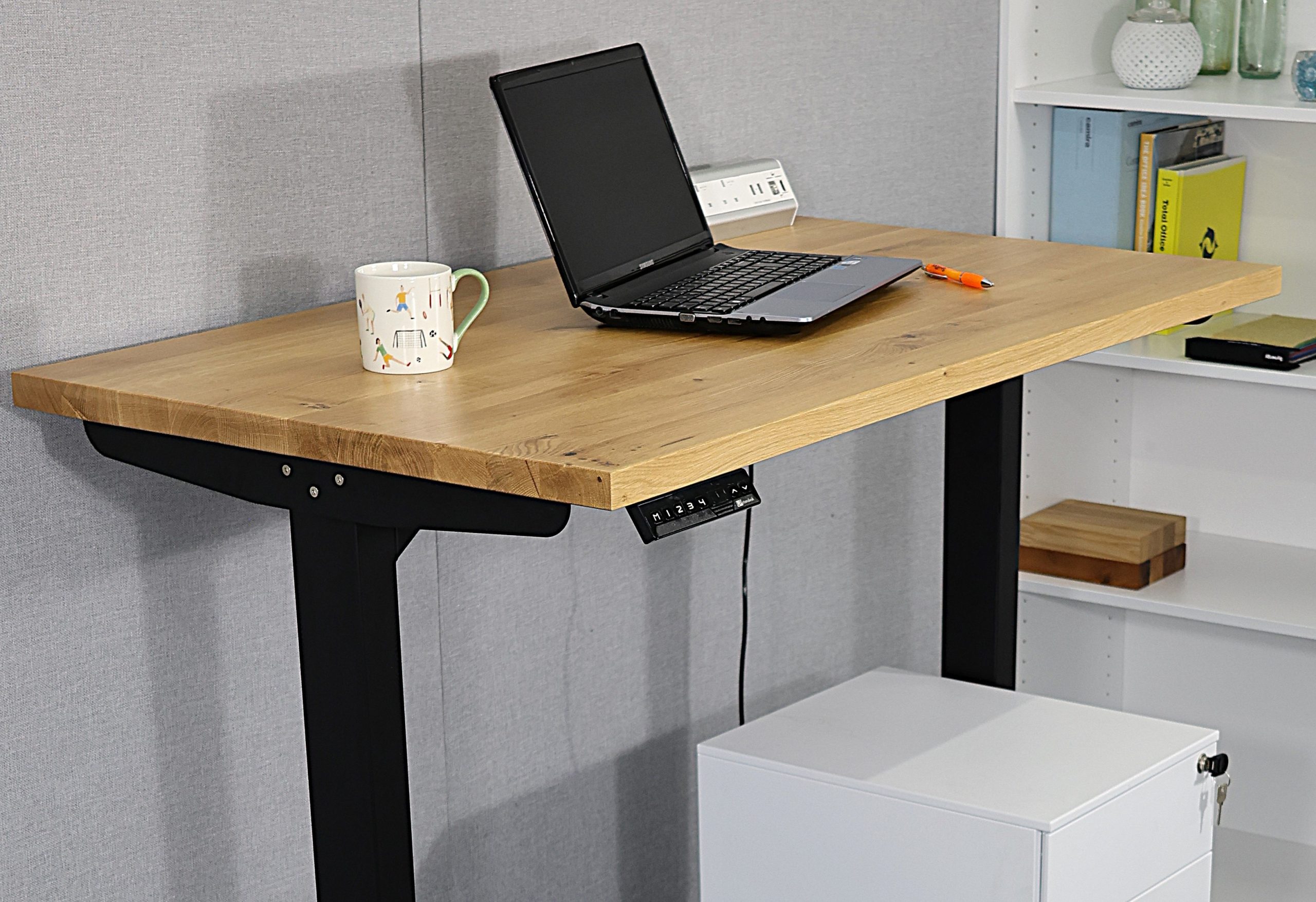 Solid Oak Electric Standing Desk - Image 6