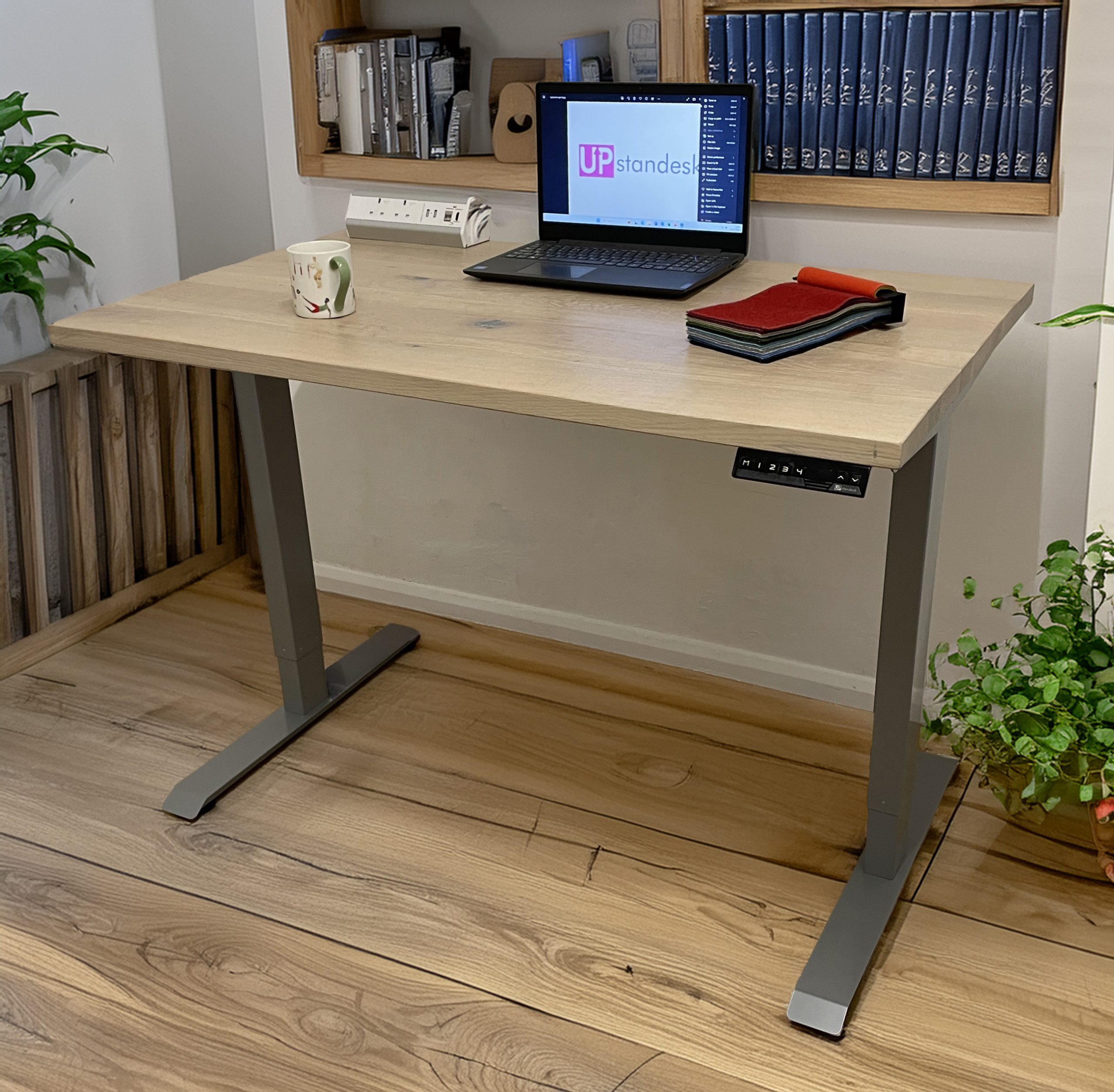 Rustic White Oak - Dual Motor - Electric Standing Desk - Image 4