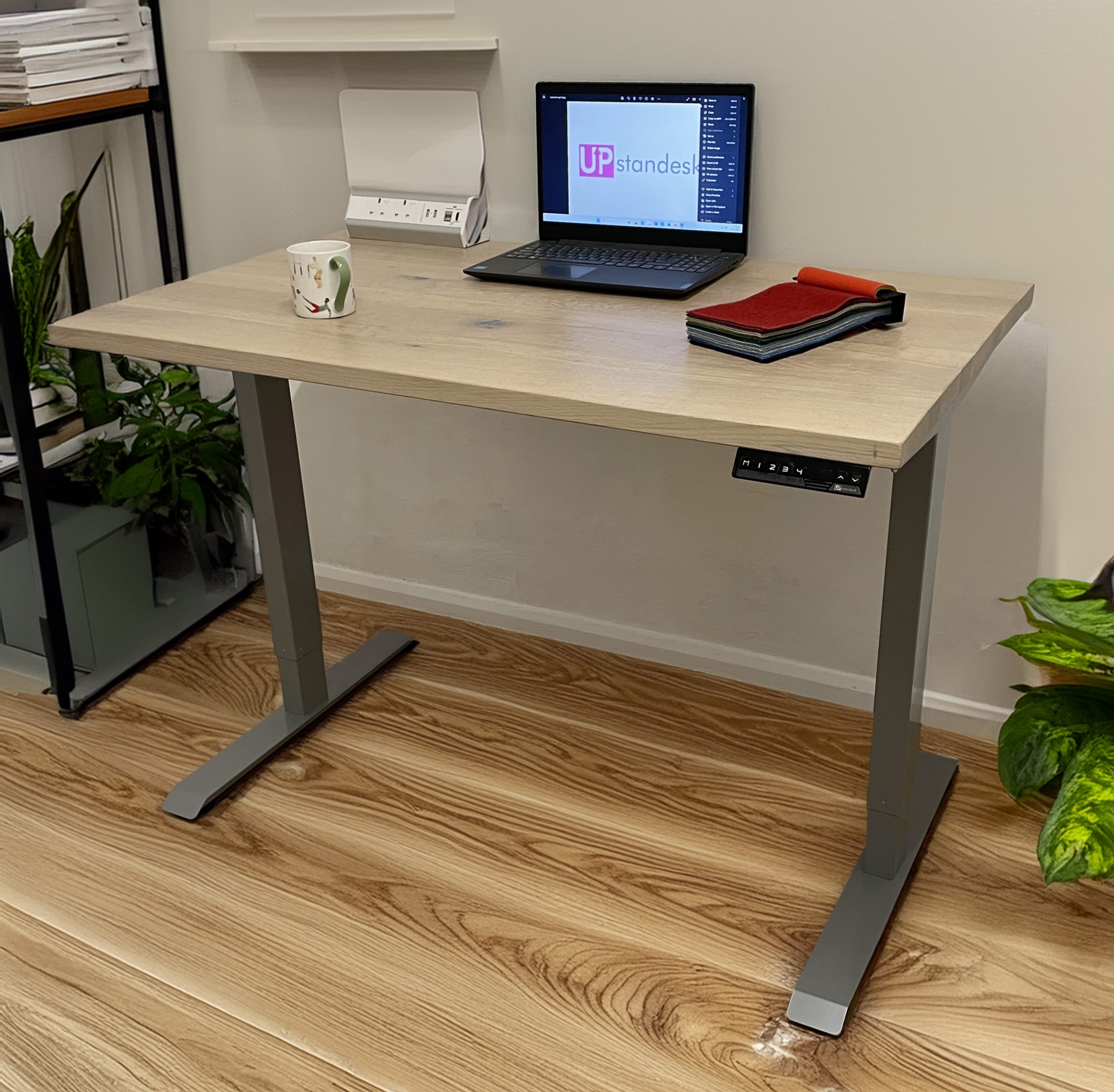 Rustic White Oak - Dual Motor - Electric Standing Desk - Image 6