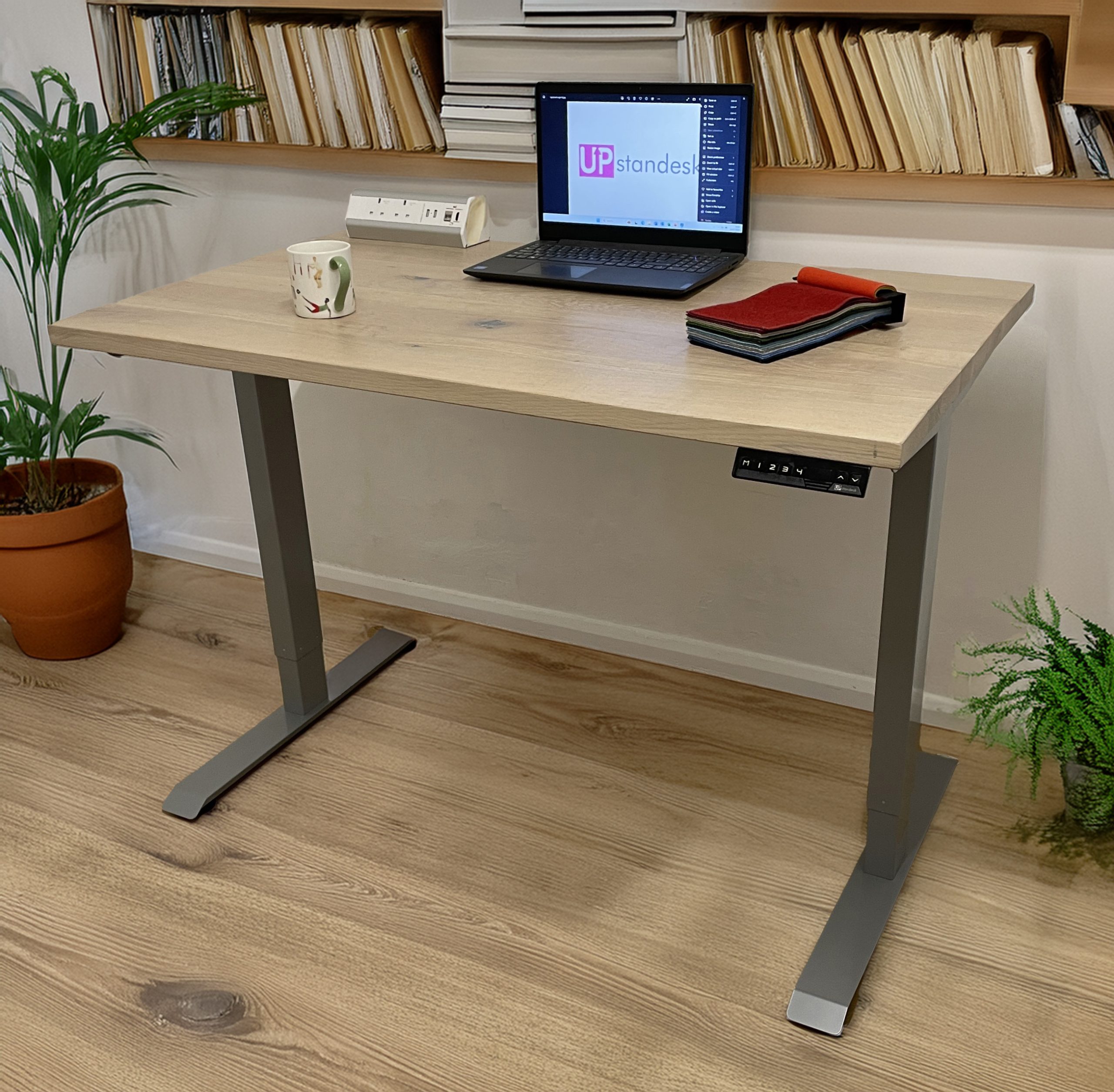 Rustic White Oak - Dual Motor - Electric Standing Desk - Image 5