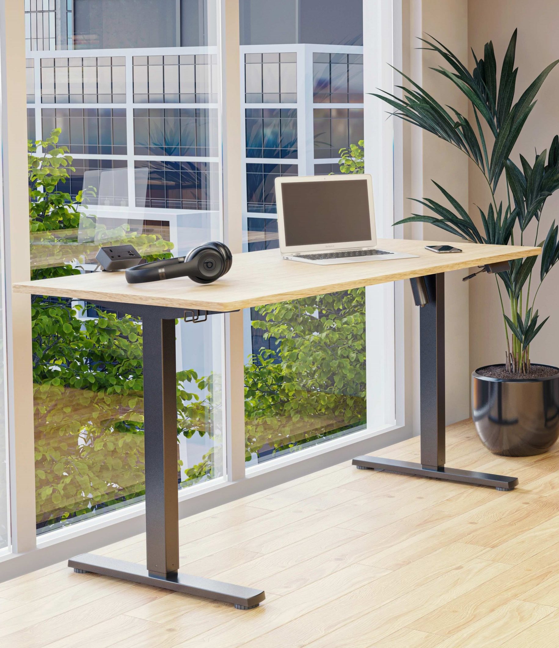 White-Single Motor-Standing Desk - Image 5