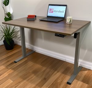 Walnut-Single Motor-Standing Desk