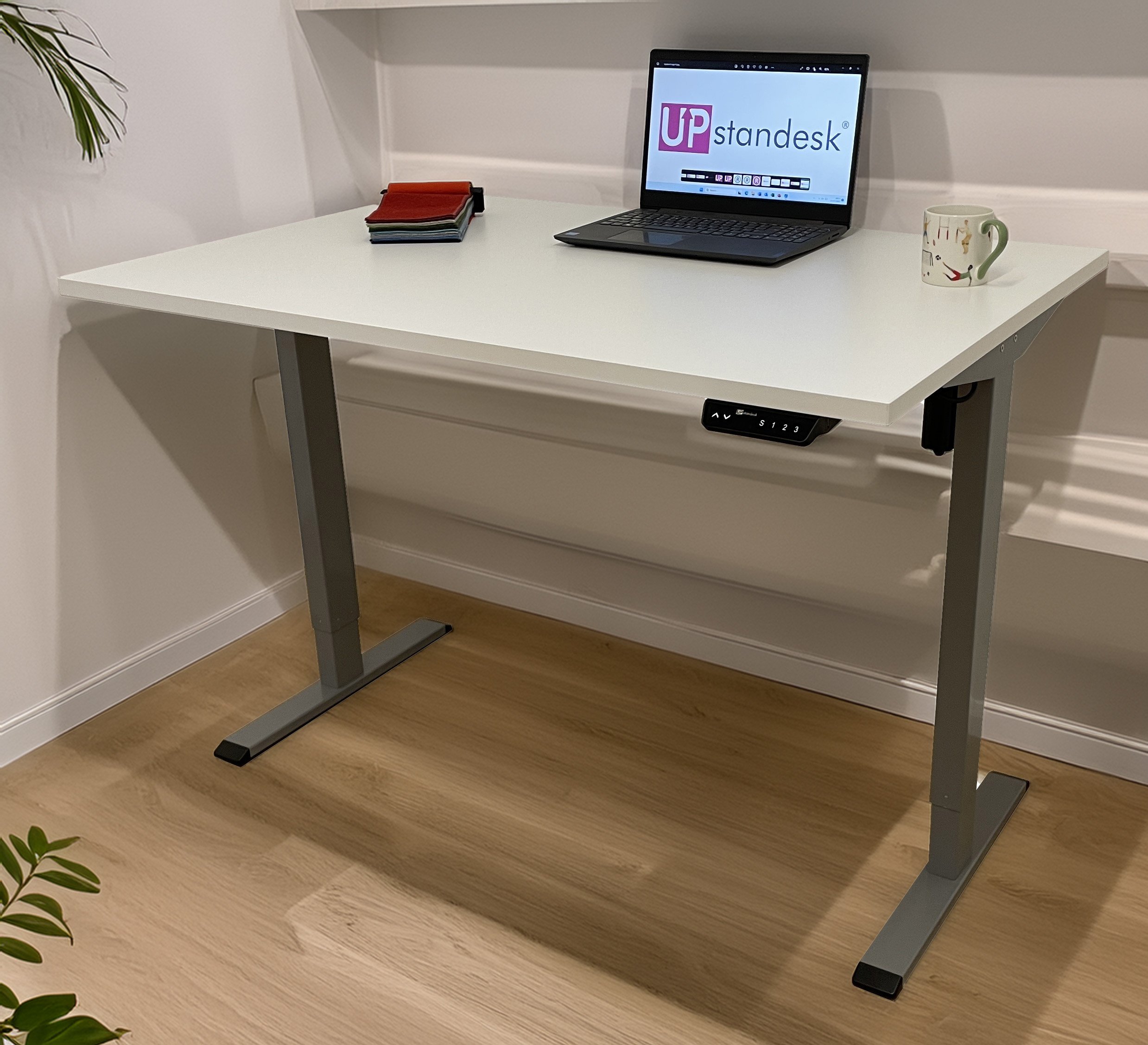 White-Single Motor-Standing Desk - Image 2
