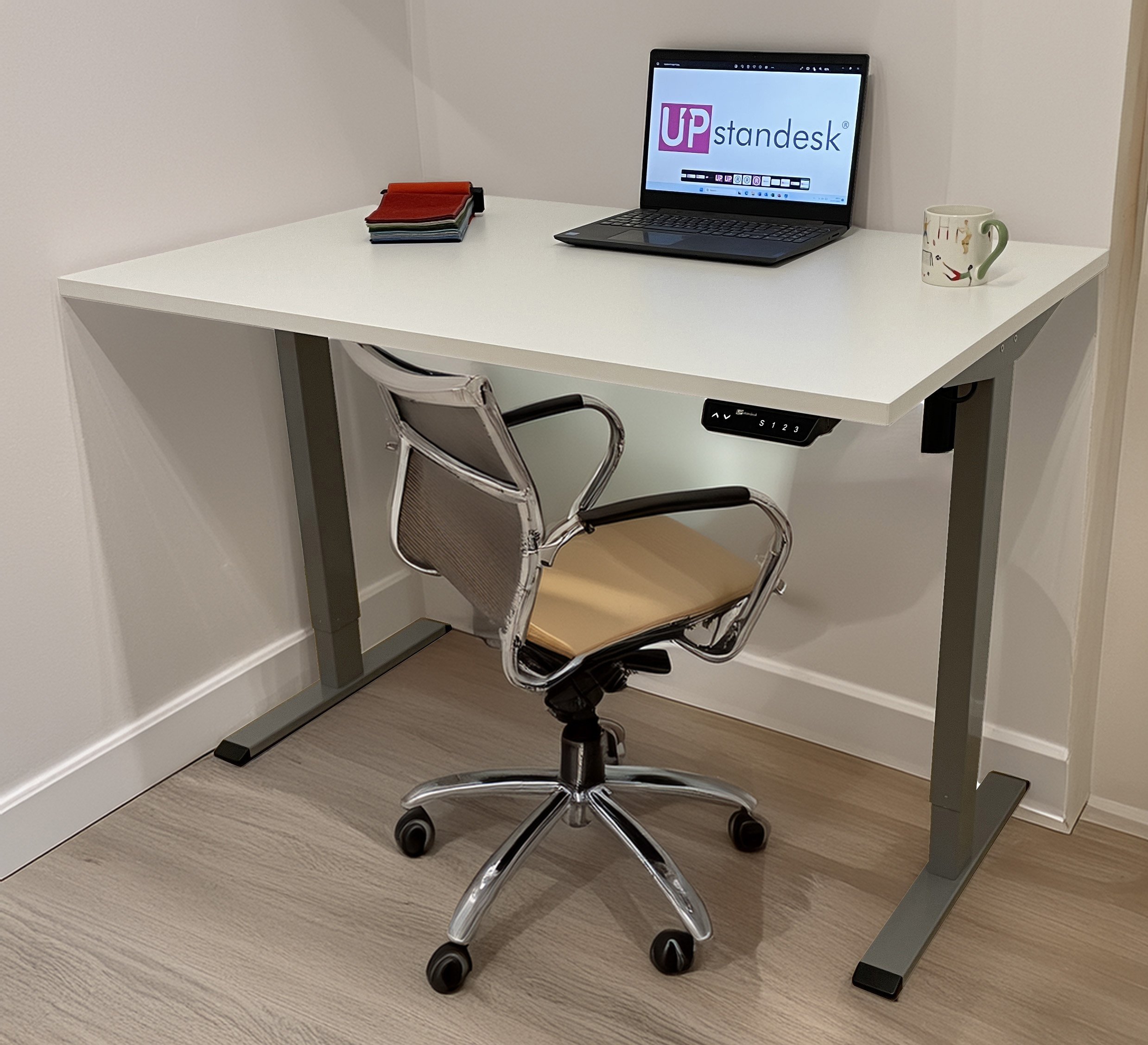 White-Single Motor-Standing Desk - Image 4