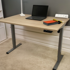 Light Oak-Single Motor-Standing Desk
