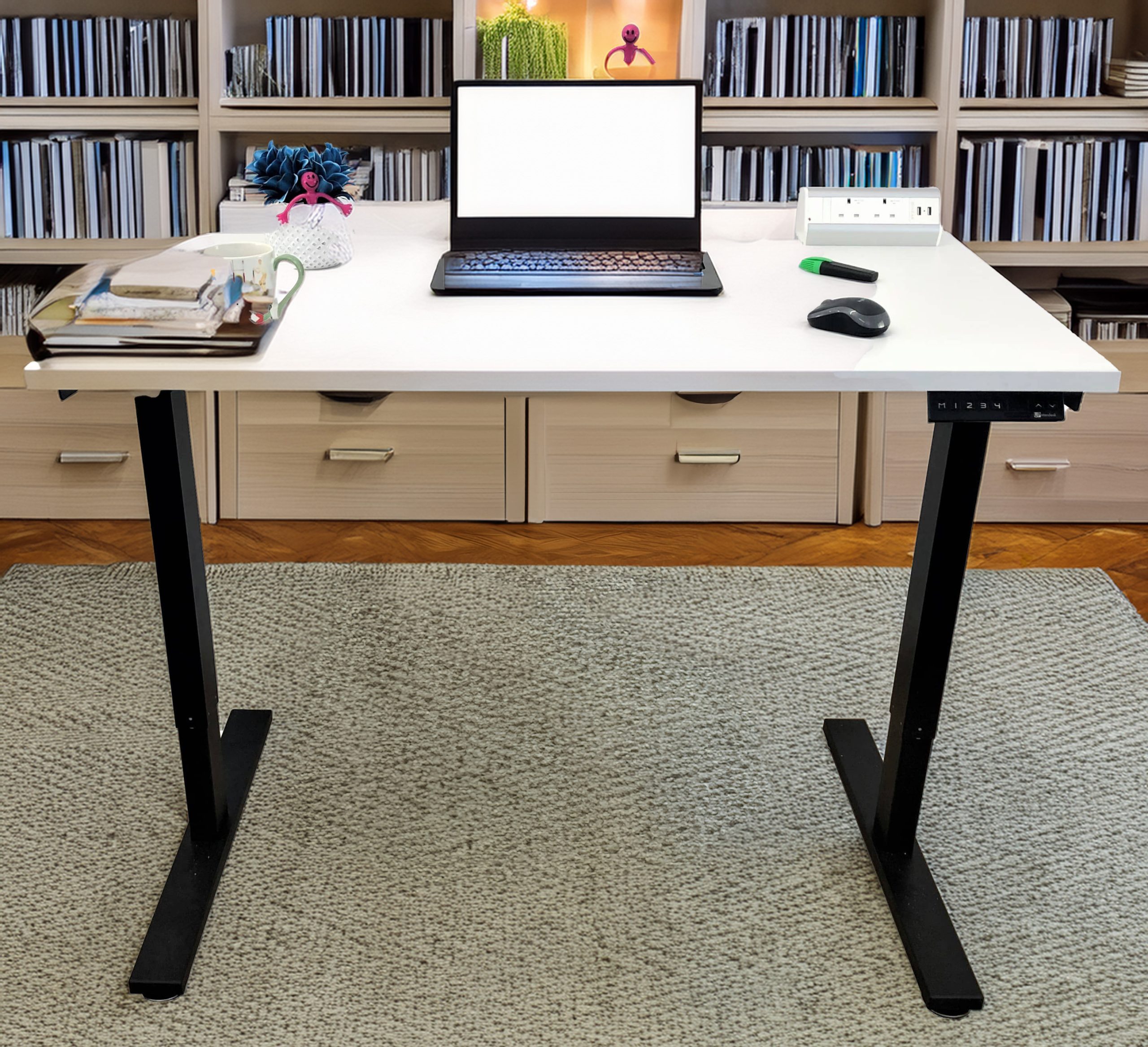 White-Dual Motor-Standing Desk - Image 14