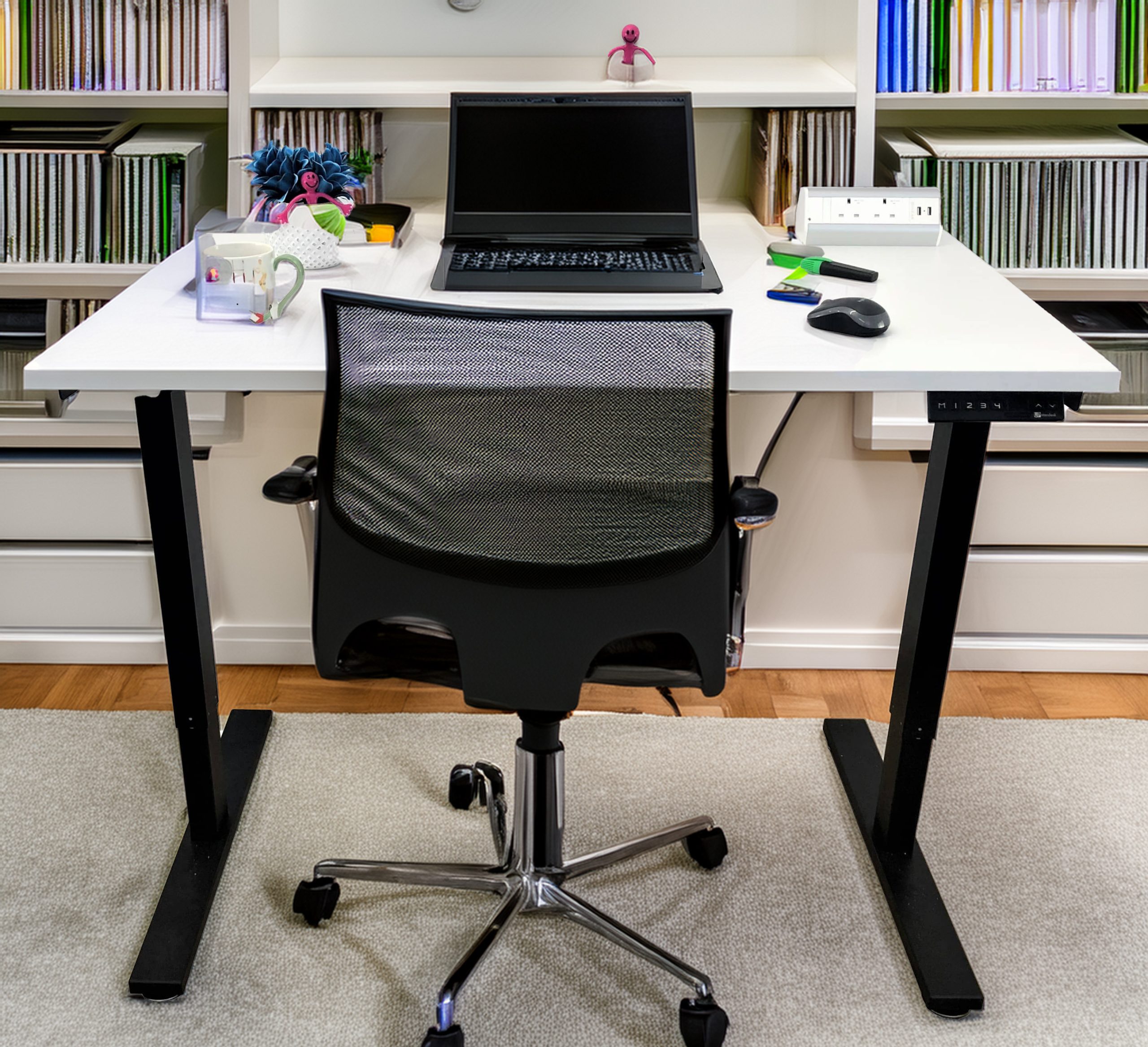 White-Dual Motor-Standing Desk - Image 9