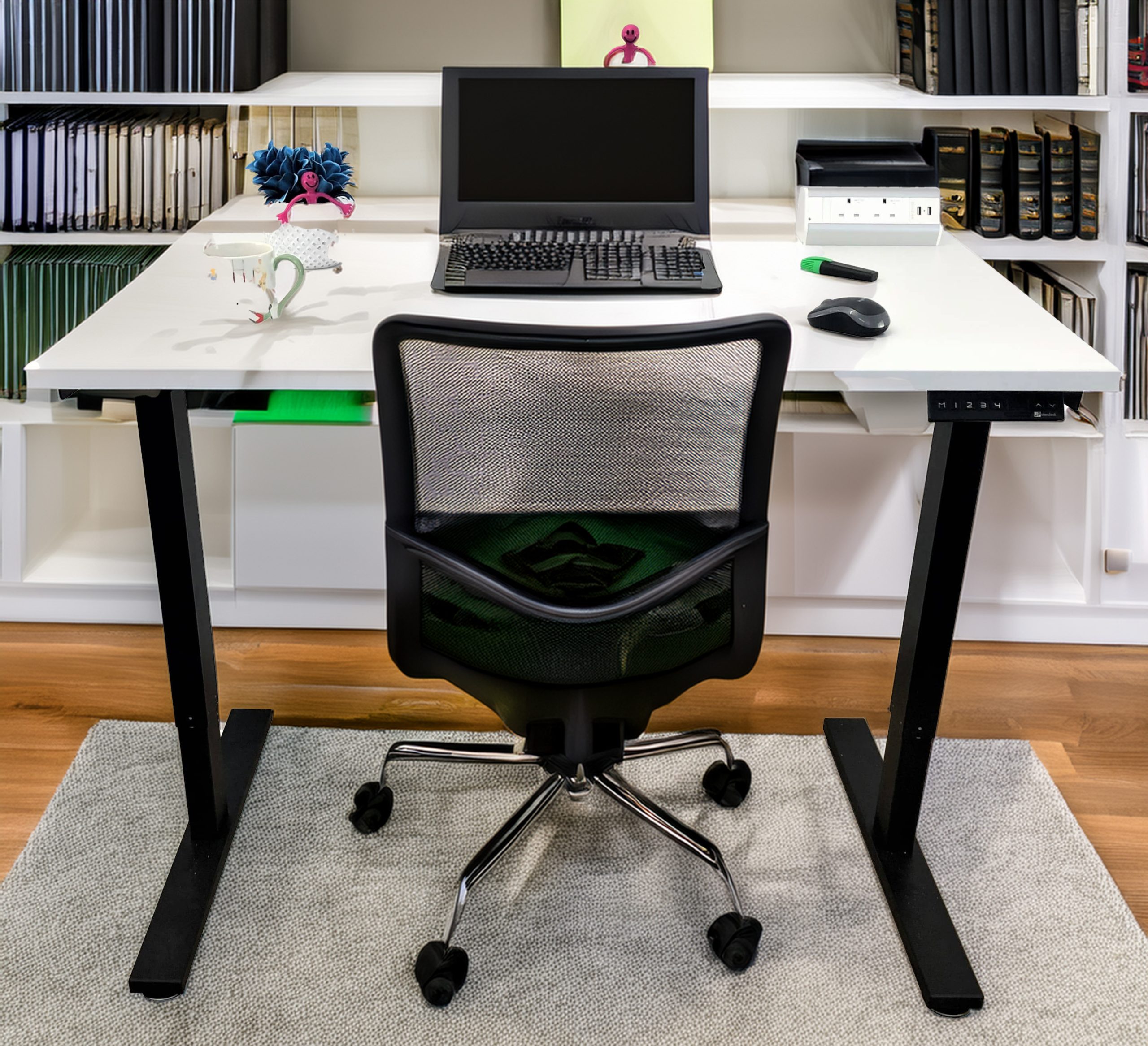 White-Dual Motor-Standing Desk - Image 7