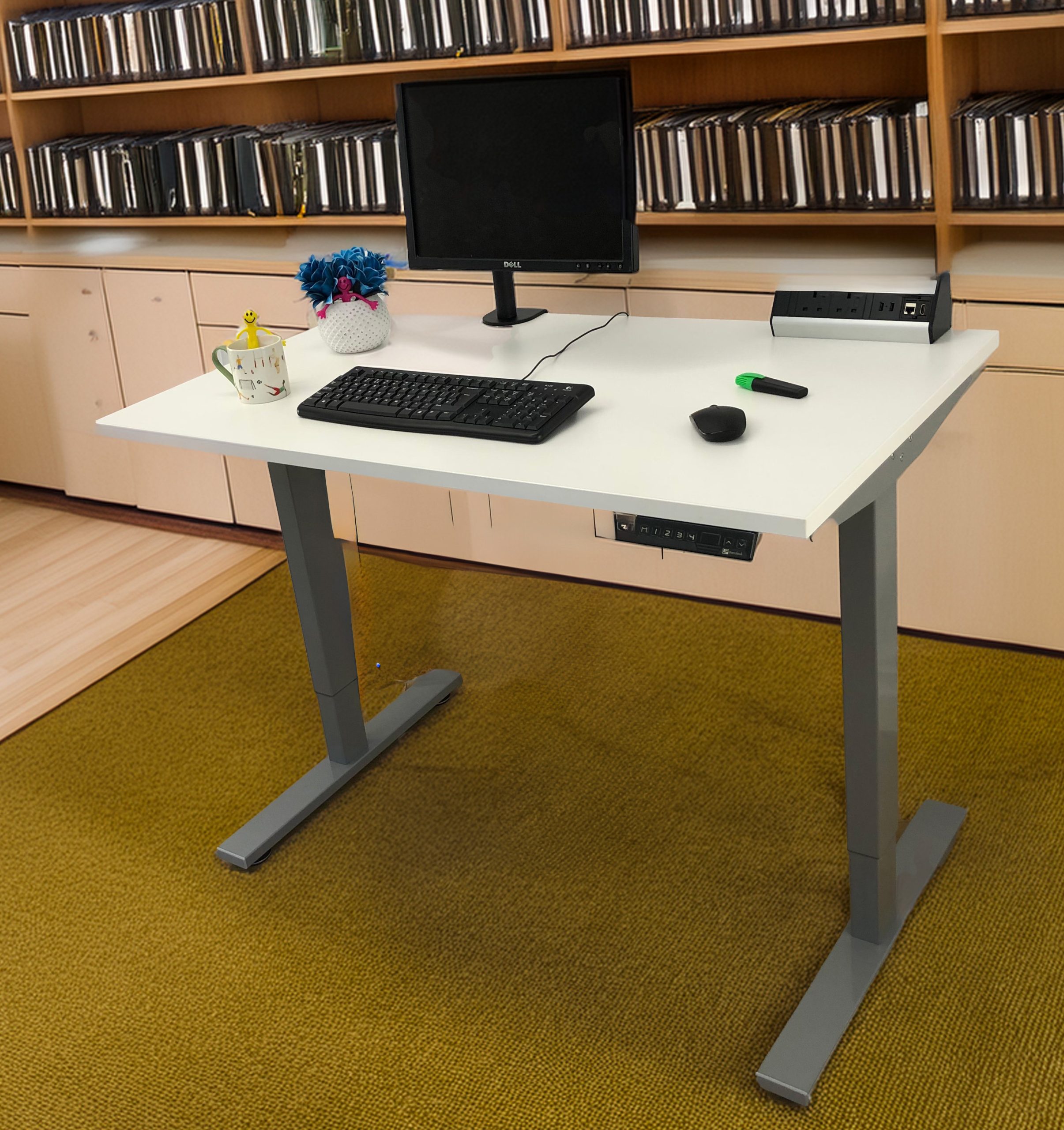 White-Dual Motor-Standing Desk - Image 2