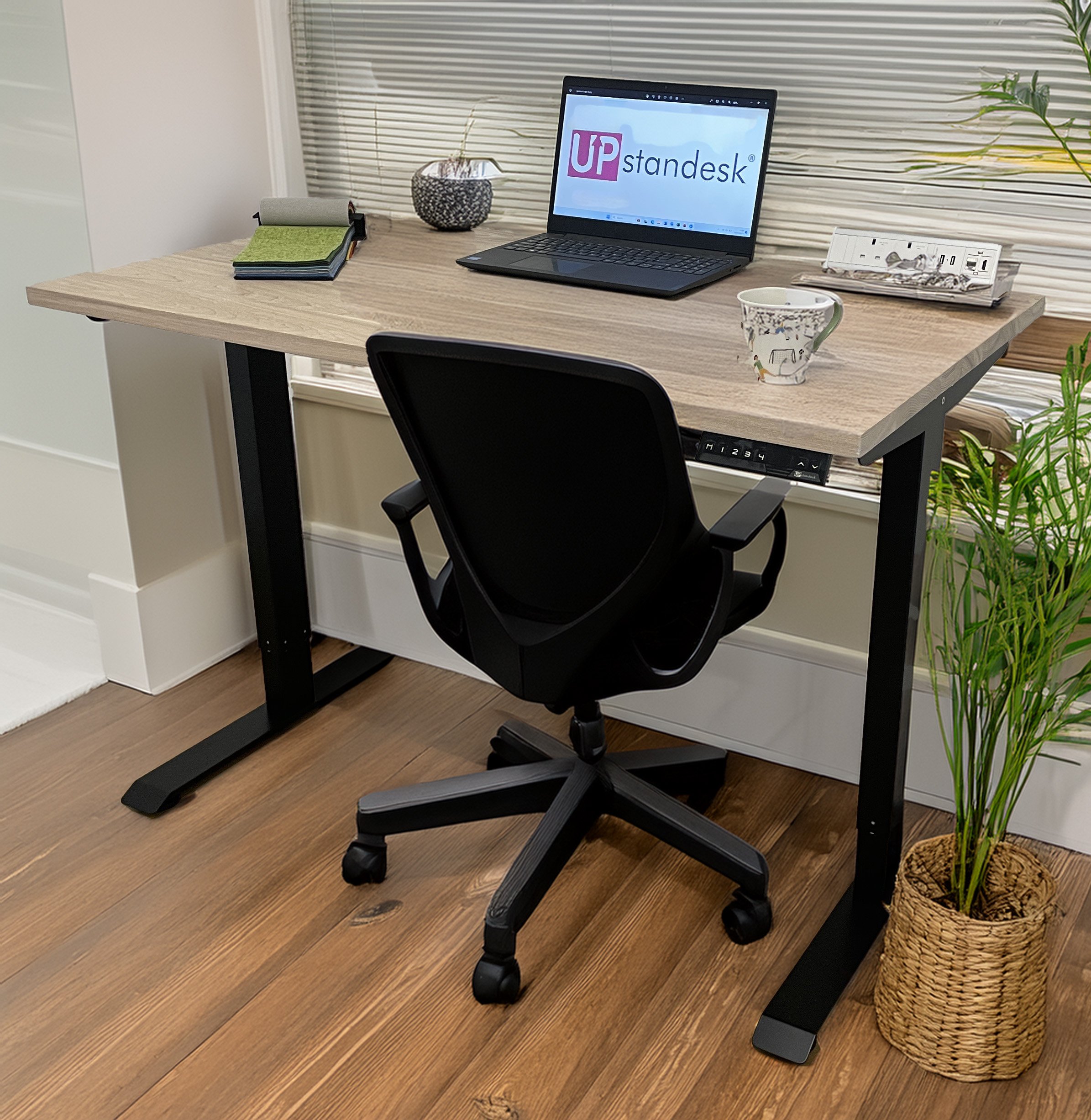Smooth Ash Electric Standing Desk - Image 5