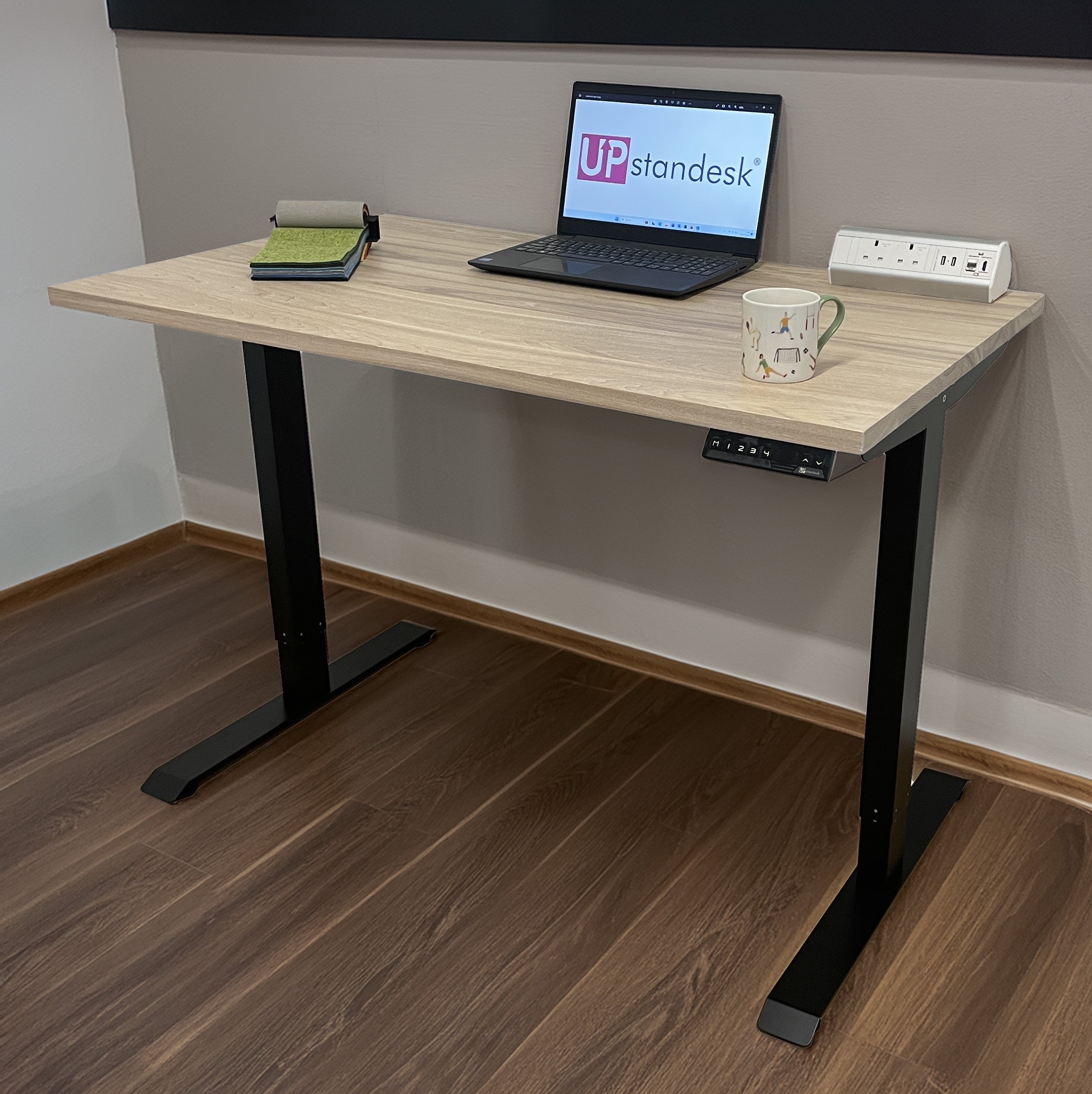 Smooth Ash Electric Standing Desk - Image 6