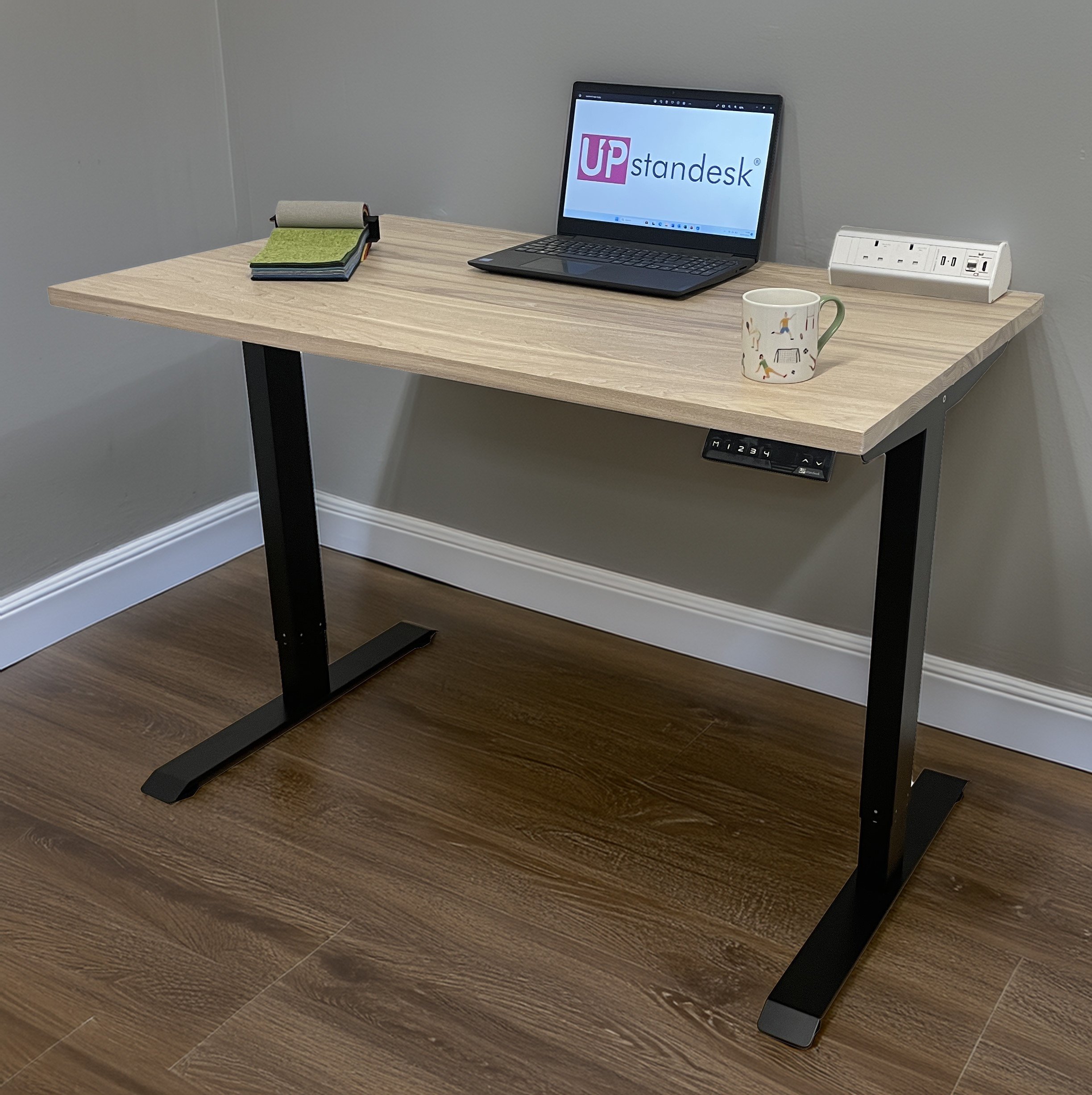 Smooth Ash Electric Standing Desk - Image 4