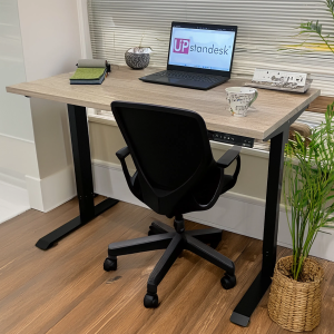 Smooth Ash Electric Standing Desk