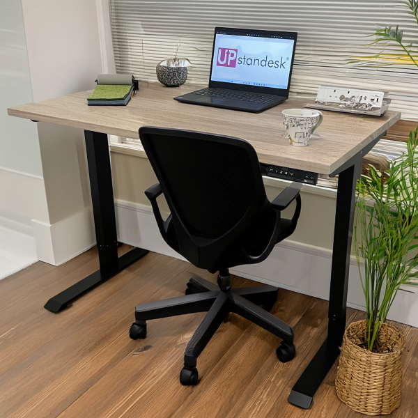 Smooth Ash Electric Standing Desk