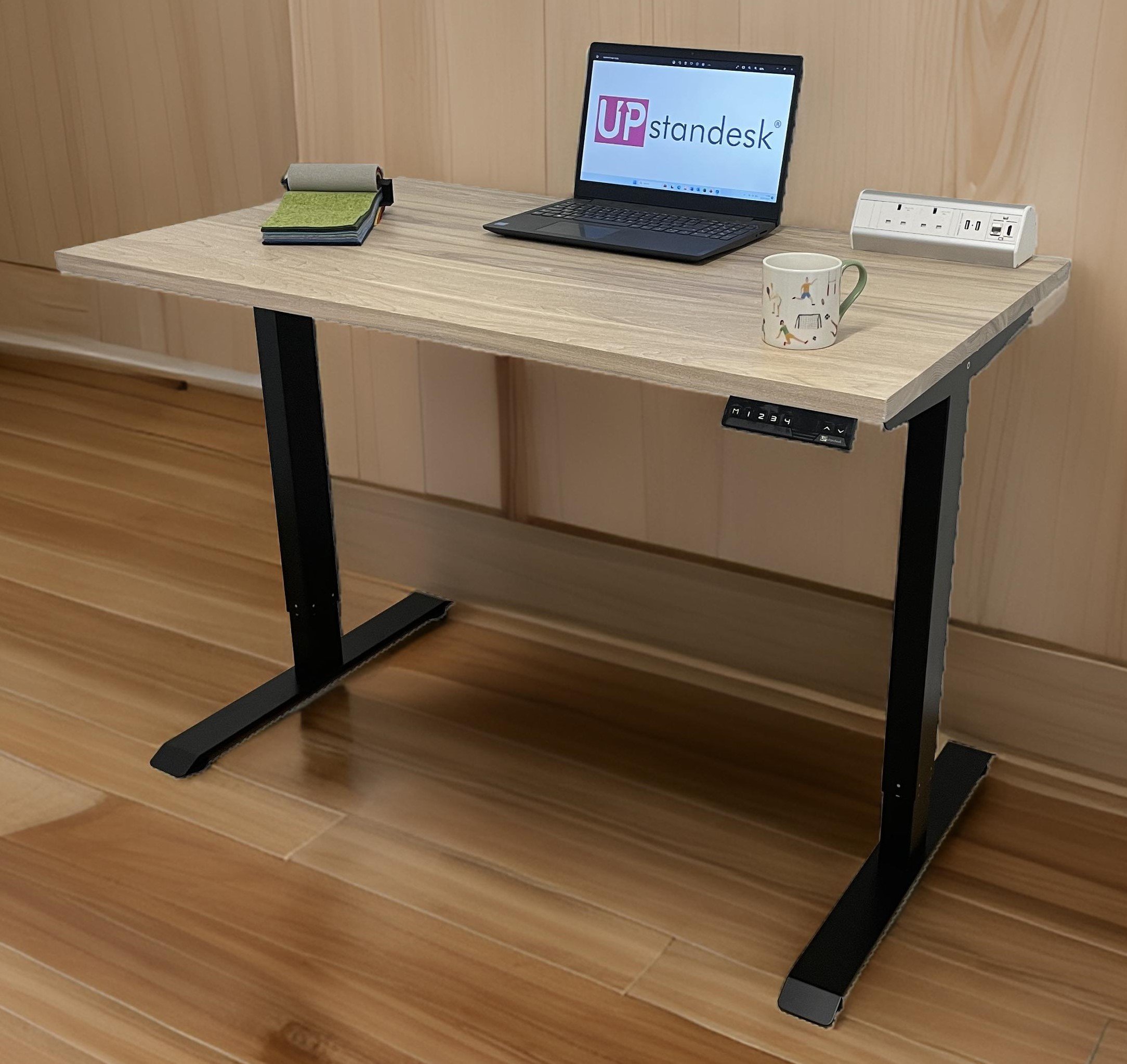 Smooth Ash Electric Standing Desk - Image 3
