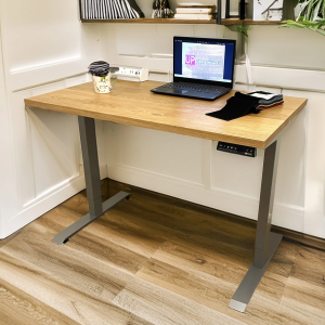 Solid Oak Electric Standing Desk