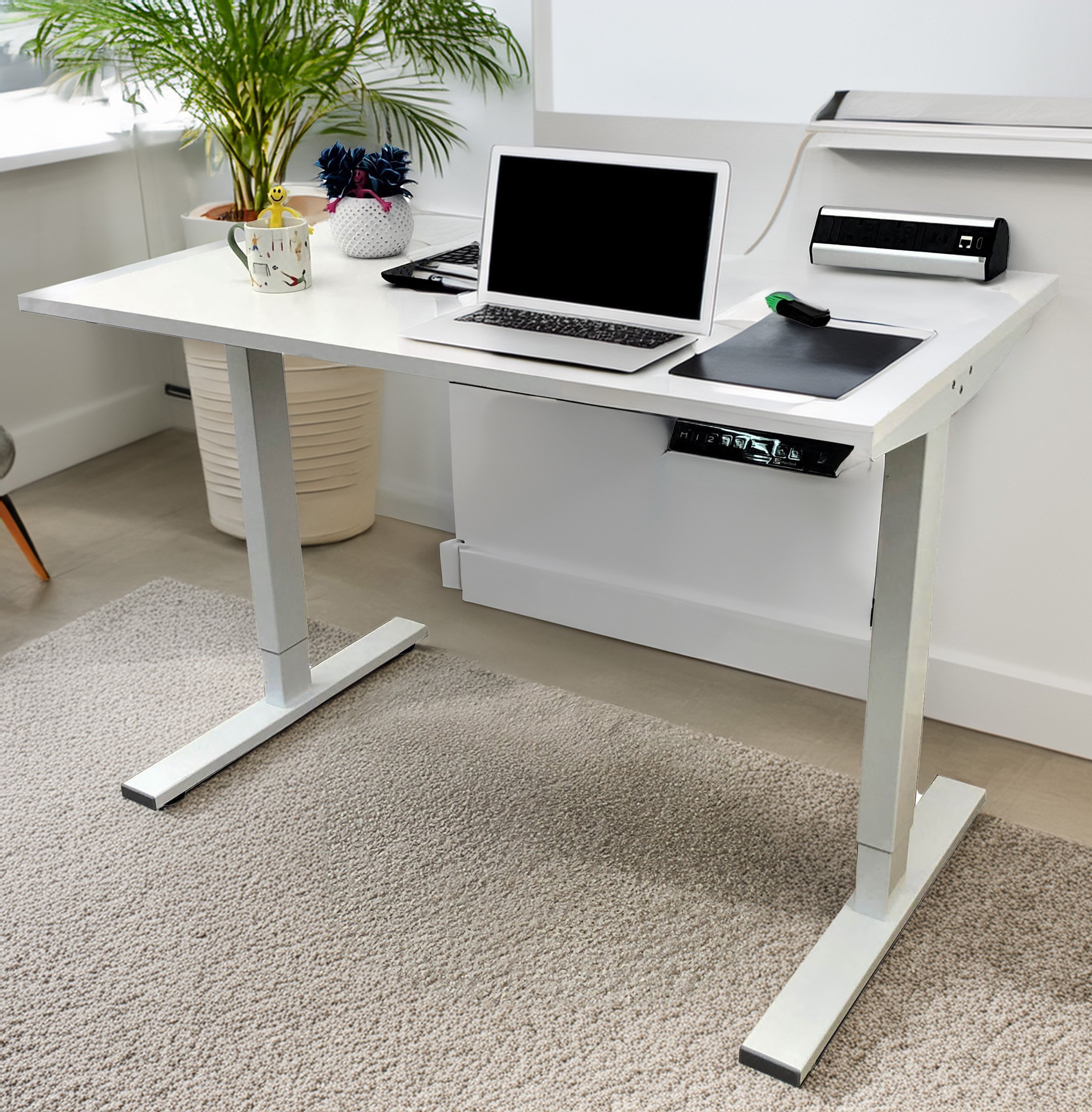 White-Dual Motor-Standing Desk - Image 8