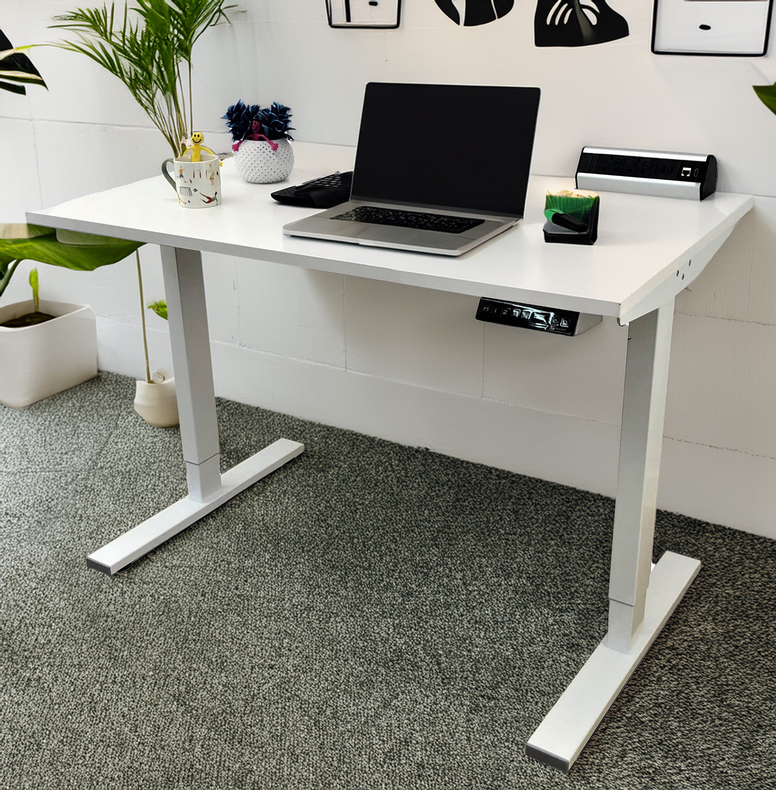 White-Dual Motor-Standing Desk - Image 10