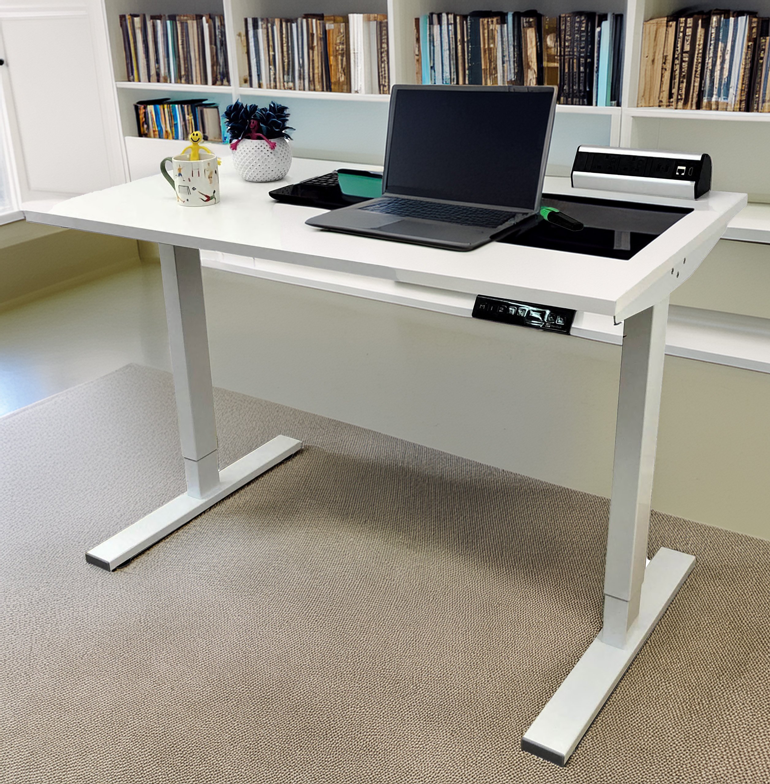 White-Dual Motor-Standing Desk - Image 13