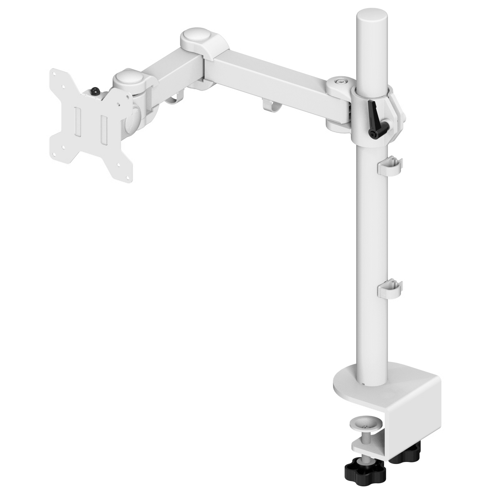 Single Screen Monitor Arm White