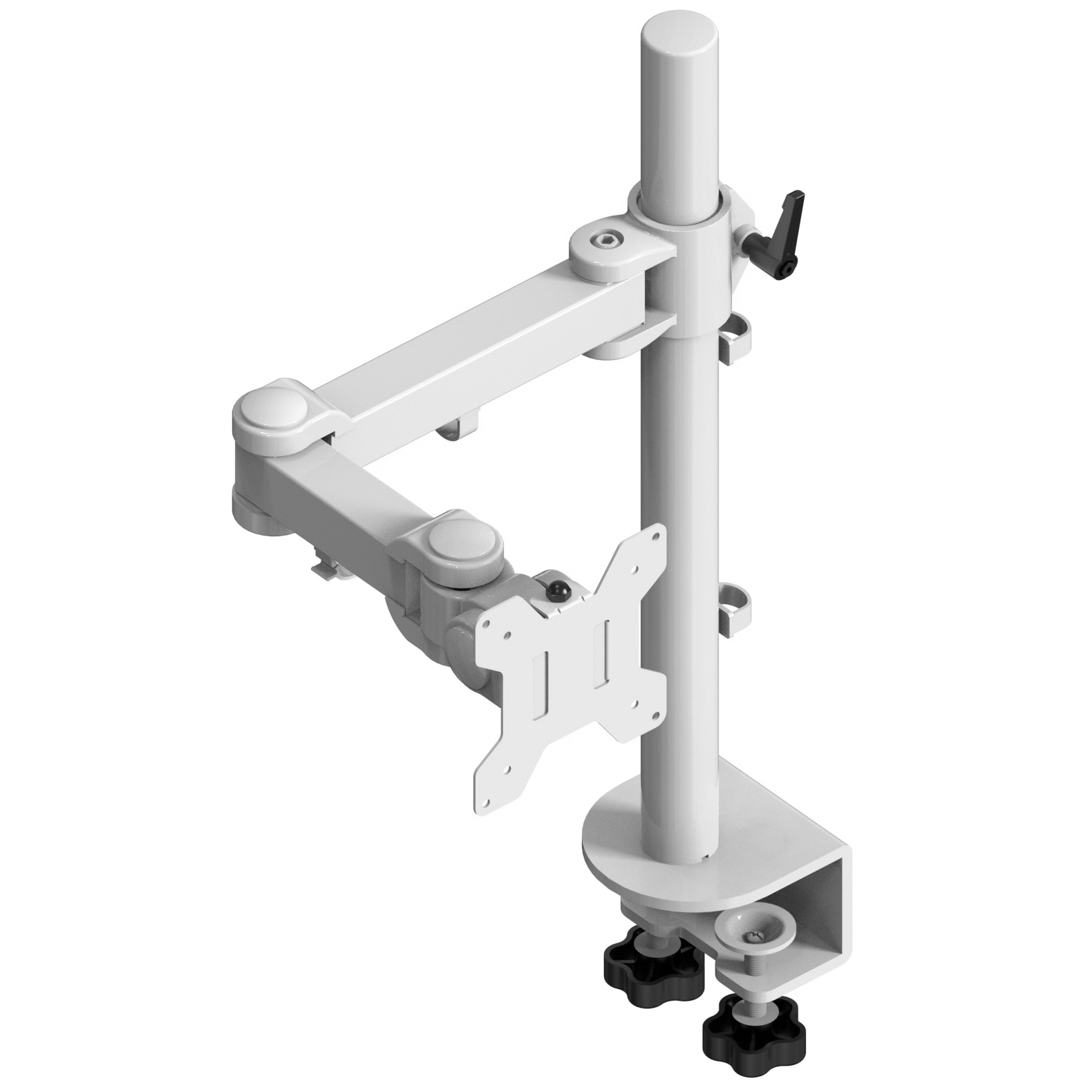 Single Screen Monitor Arm White - Image 3