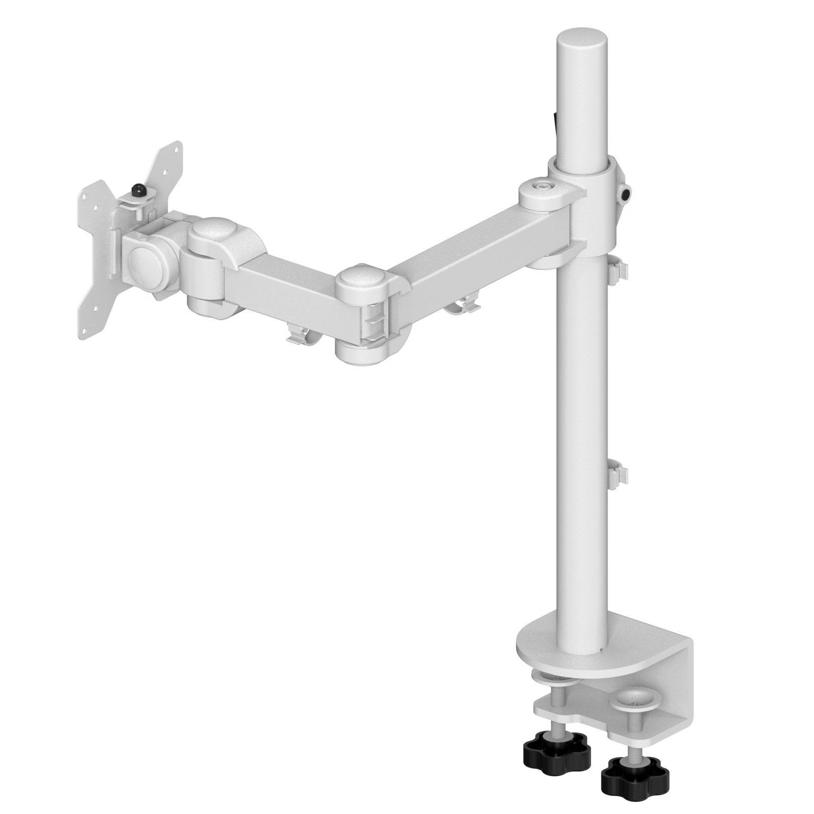Single Screen Monitor Arm White - Image 4