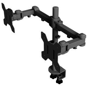 Twin Screen Monitor Arms - BLACK