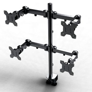 Four Screen Monitor Arms - BLACK