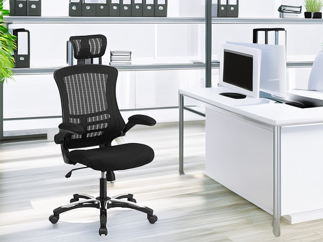 Exec Mesh Back Armchair with Headrest - Image 4