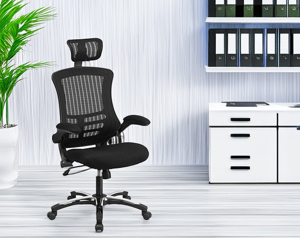 Exec Mesh Back Armchair with Headrest - Image 5