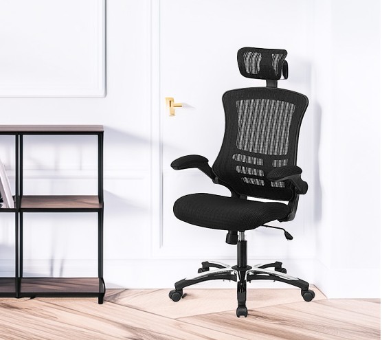 Exec Mesh Back Armchair with Headrest - Image 7