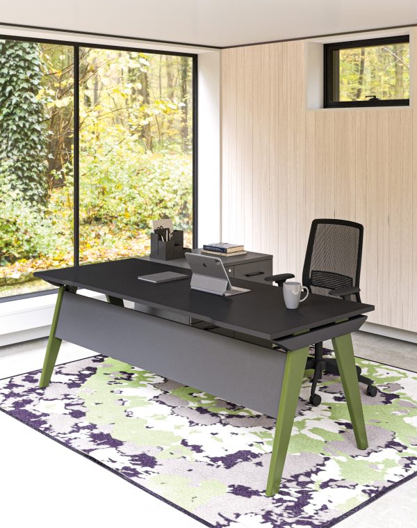 Evolve Corner Desks Versatile Desking System with a Choice of Stylish Wooden Tops and Vibrant Coloured Legs