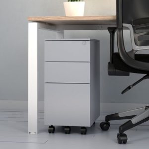 Steel Pedestal Slimline 3 Drawer