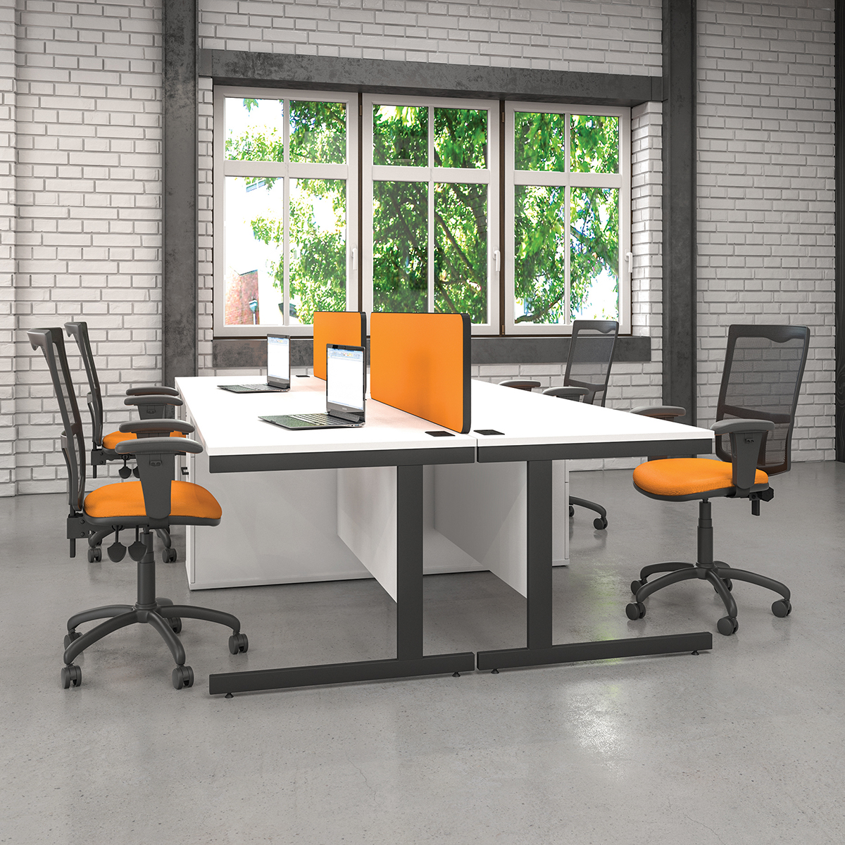 Poise Rectangular Cantilever Leg Desking. - Image 6