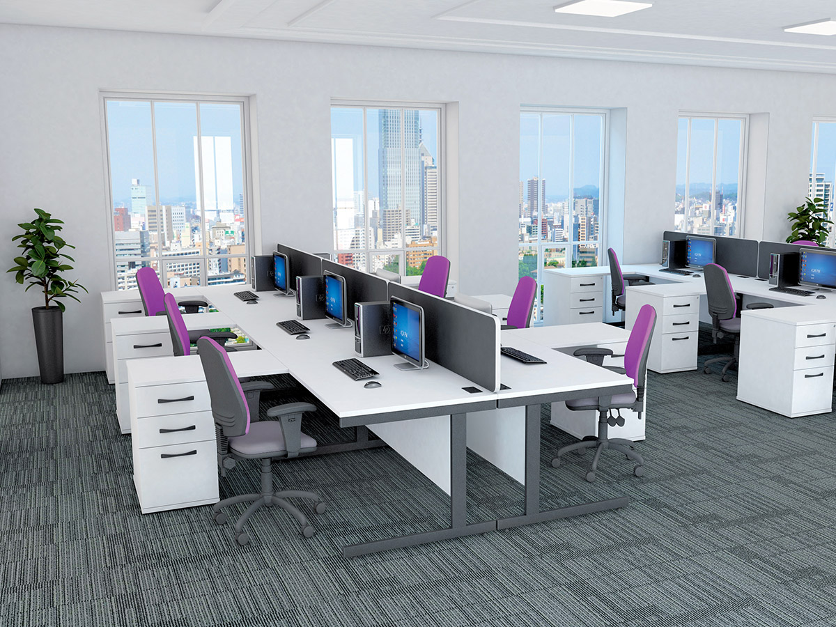 Poise Rectangular Cantilever Leg Desking. - Image 7