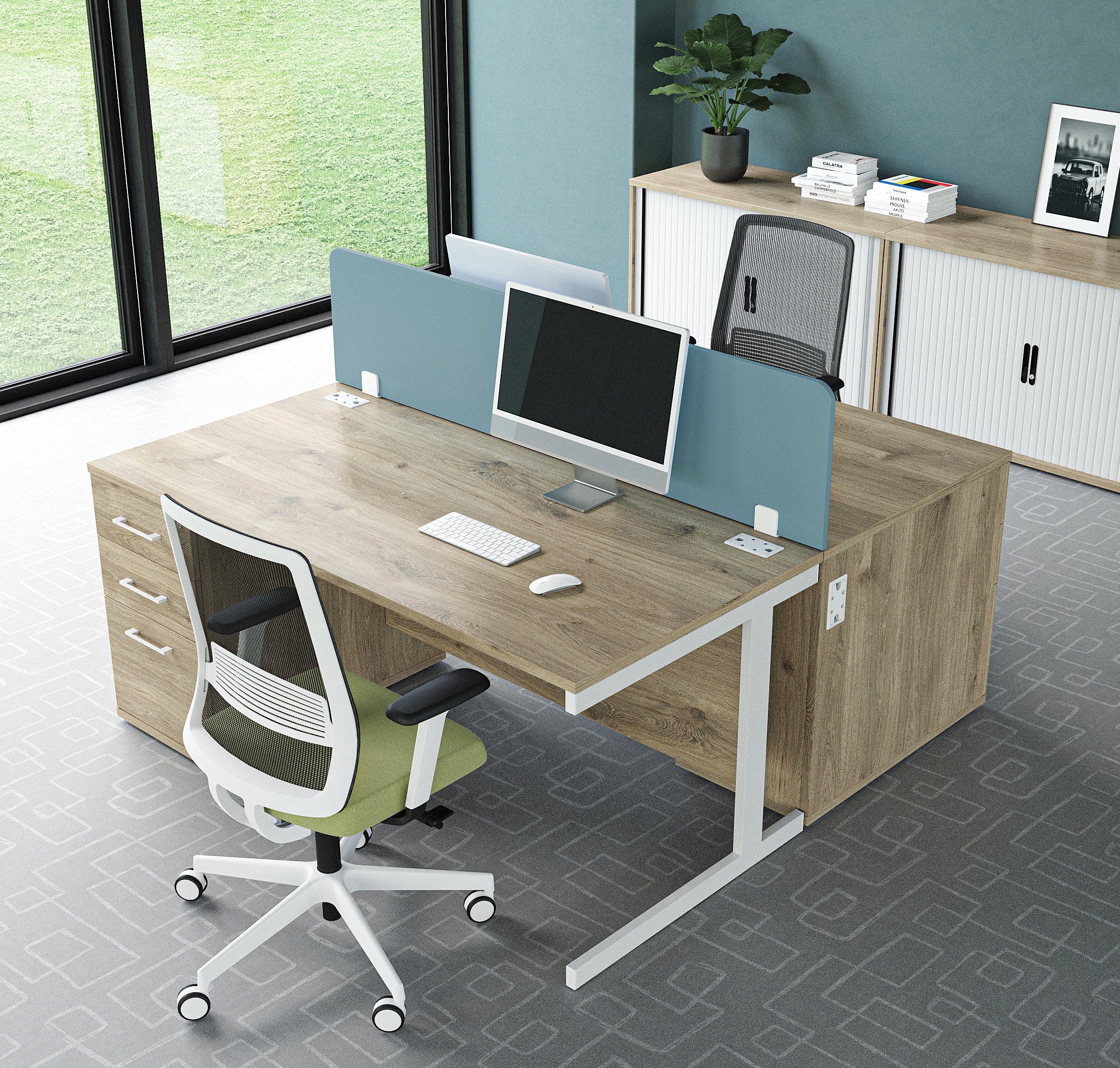 Poise Rectangular Cantilever Leg Desking. - Image 4