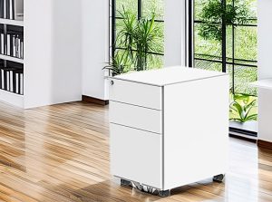 3 Drawer Under Desk Steel Pedestal