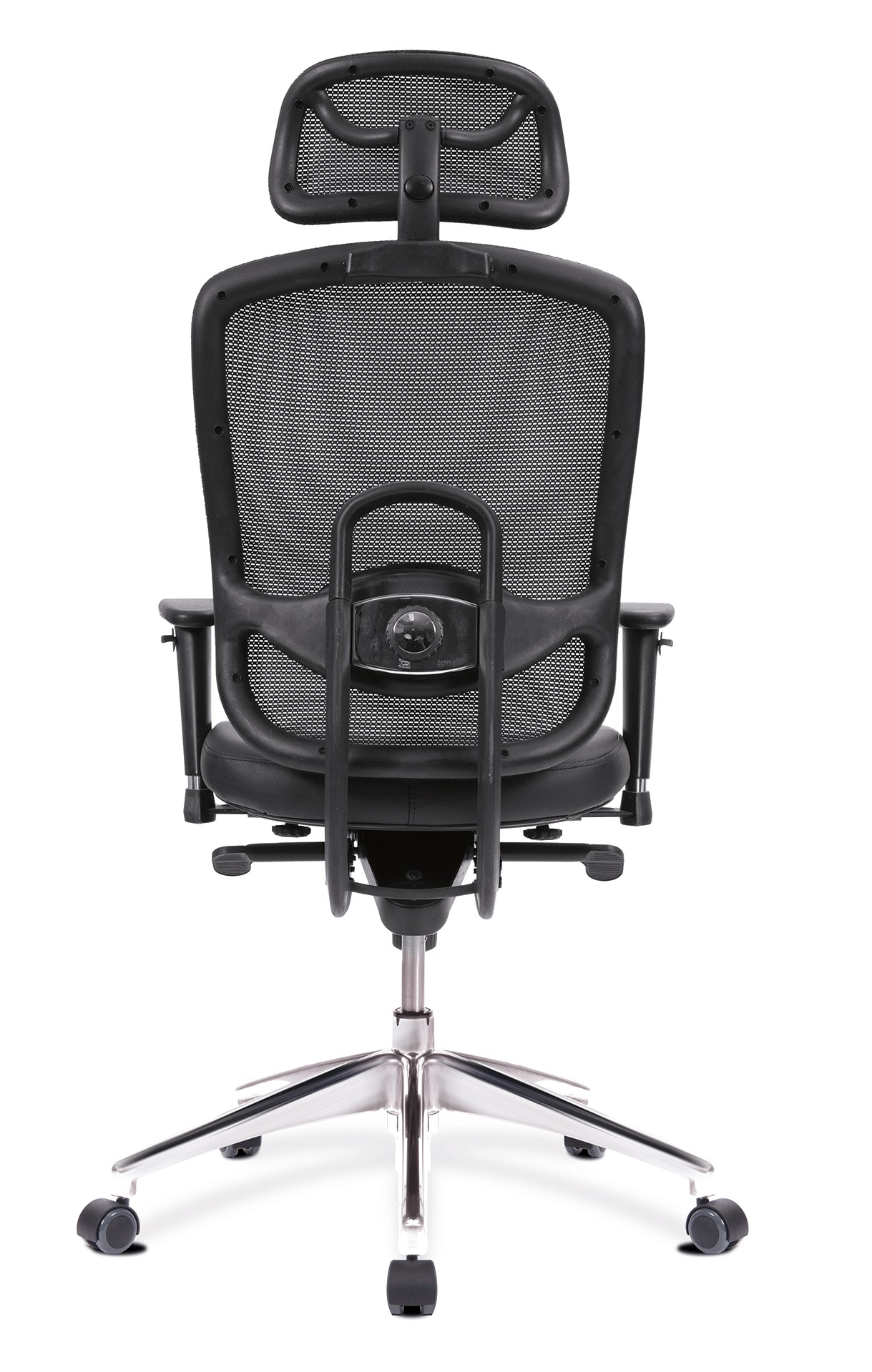 Liberty – High Back Mesh Executive Armchair Headrest And Chrome Base – Black - Image 5