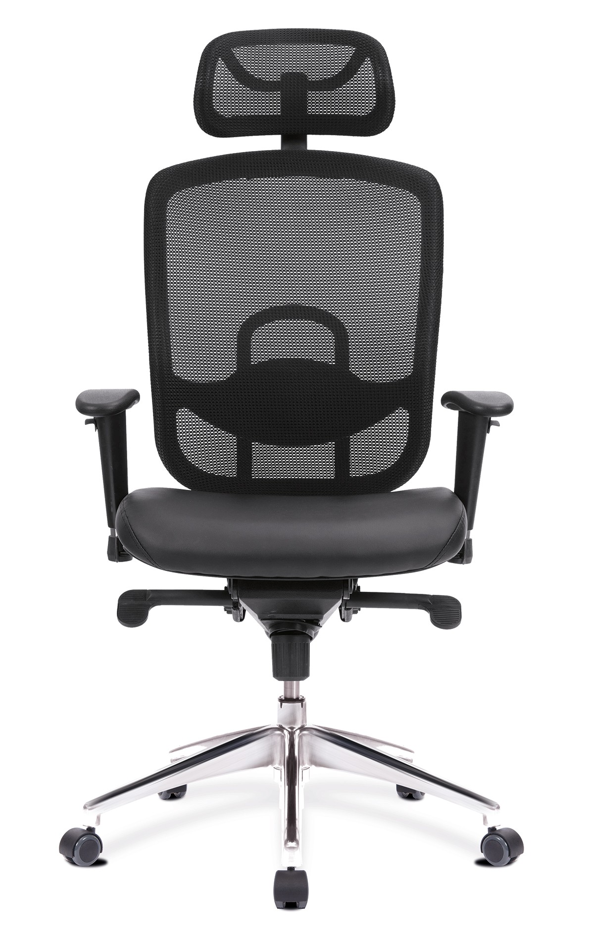 Liberty – High Back Mesh Executive Armchair Headrest And Chrome Base – Black - Image 7